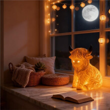 Highland Cow Night Light Soft Glow Cow Decorative Table Lamps Night Lights Lamp for Bedroom Nursery