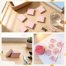 Lot de 6 Blocs de Caoutchouc Rose Pâle pour la Sculpture, en Forme de Brique, en Caoutchouc Souple, pour Vos Projets de Loisirs Créatifs B