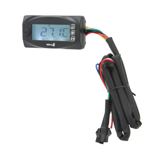 Universal Motorcycle 4-in-1 Voltage Temp Gauge