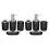 8 Pcs Plastic Bathroom Accessory Set,Bath Toilet Brush Accessories Set with Toothbrush Holder,Toothbrush Cup(Black) 1