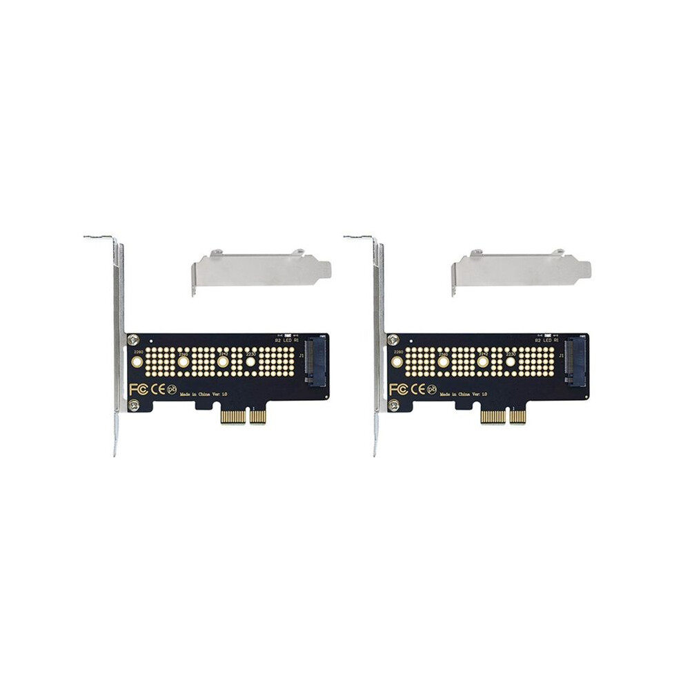 2Pc Nvme Pcie M.2 Ngff Ssd To Pcie X1 Adapter Card Pcie X1 To M.2 Card With Bracket 6033145577285