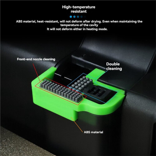 Nozzle Wiper Cleaner Cleaning Tool Quick Install Resistant to High Temperatures for  P2S P2SC 3D Printers Black 2