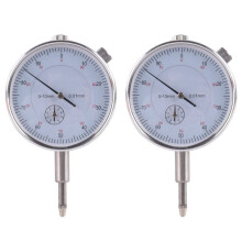 2X Dial Indicator Gauge 0-10mm Meter Precise 0.01 Resolution Concentricity Test