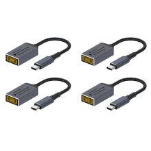 4X PD100W für Square Jack auf USB Type-C Konverter-Ladekabel, Kompatibel mit Laptop-Ladegerät