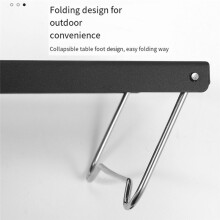 Mesa de Fogão Ao Ar Livre Ultraleve de Aço Dobrável Mesa de Acampamento Dobrável para Pesca Ao Ar Livre, Caminhadas Pretas