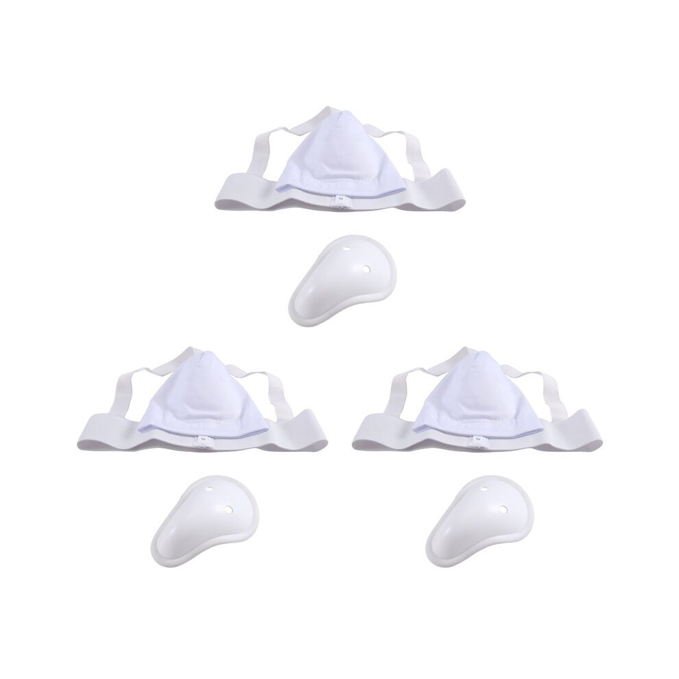 3X Groin Protector Cup Men, Boxing Kickboxing Muay Groin Guard, Ventilated Adjustable, Karate Fighting Training S 4712988004821