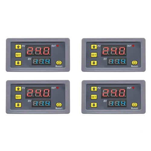 4X Digital  Delay Relay LED Display Cycle Timer Control  Adjustable Timing Relay  Delay  AC110-220V