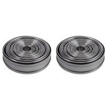 28Pcs Round Cookie Biscuit Cutter Set Stainless Steel Mousse Cake Ring Mold Pastry Biscuit Donuts Cutter