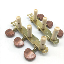 10Pcs Classical Guitar Tuning Pegs Keys Machine Heads 3L3R Professional Guitar Accessories Guitar Parts,Red-Brown