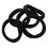 10 Pcs Black Stretchy Band Hair Tie Ponytail Holders 2