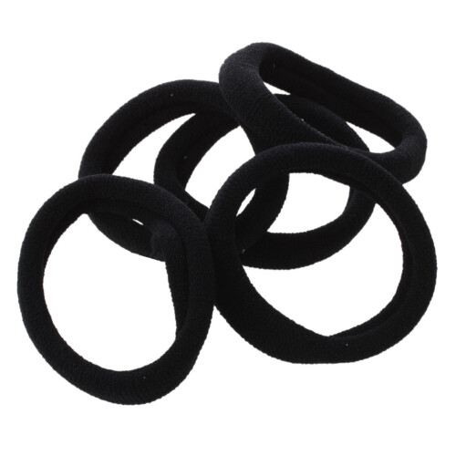 10 Pcs Noir Elastique Bande Lien Cheveux Support de Queue de Cheval 1