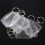 40Pcs Transparent Blank Insert Photo Picture Frame Key Ring Split Keychain 7