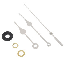 2X Clock Movement Mechanism with Silver Hour Minute Second Hand DIY Tools Kit