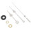 2X Clock Movement Mechanism with Silver Hour Minute Second Hand DIY Tools Kit 1