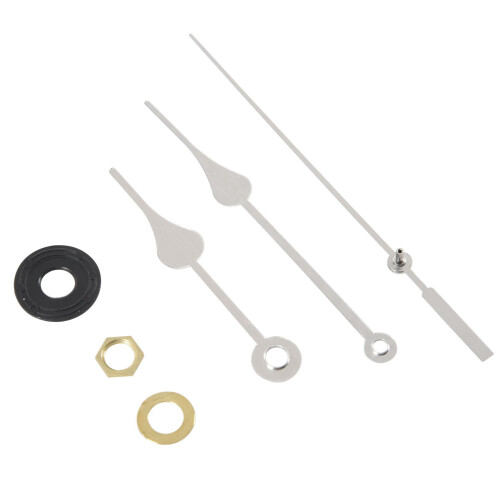 2X Clock Movement Mechanism with Silver Hour Minute Second Hand DIY Tools Kit