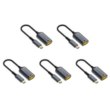 5X 140 W -Laptop-Ladegerät mit Quadratischem Stecker auf 5 V, 9 V, 20 V, USB-C, PD-Netzteil, Konverter, Schnellladekabel für