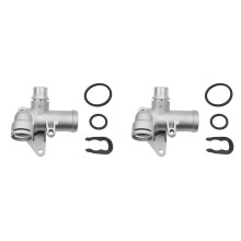 2X Engine Radiator Coolant Hose Connector Three-Way Connector 06B121132E 06B121132B for A4 B6 B7 1.8T