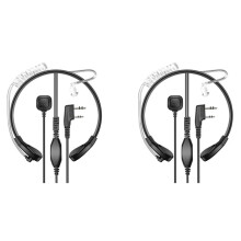 2X Gegensprechanlage Kehlkopfmikrofon Headset Kehlkopfvibration für  BF-UV5R 888S 82 Kehlkopfgesteuertes Luftkanal-Headset