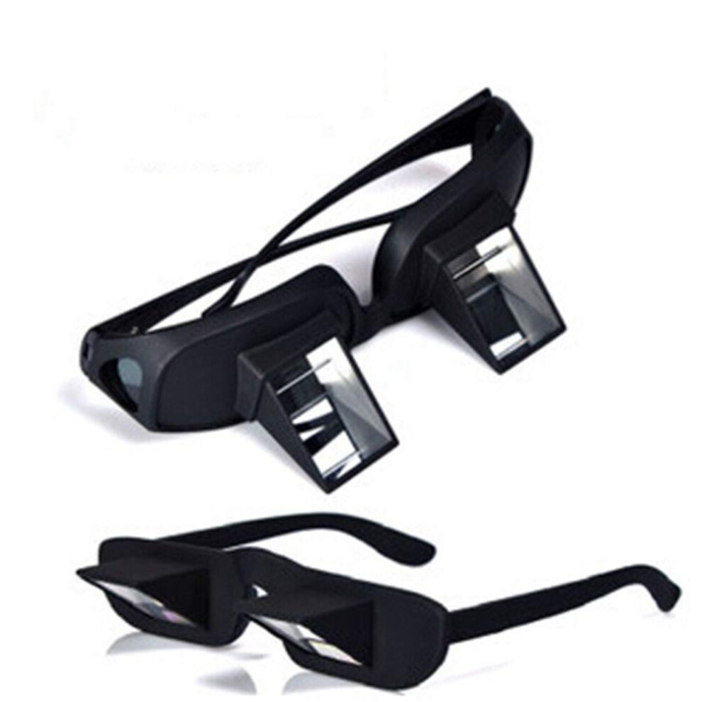 Prism Glasses for Lying in Bed with Angled Lenses and Hands Reading or Watching TV