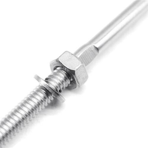 150 Pcs Stainless Steel Handrail Railing Cable Tensioner Threaded Stud End Fitting for 1/8 Inch Cable Wire (50 Pack)
