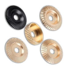 5pcs Wood Carving Disc, 4" and 4 1/2" Angle Grinder Attachments with 5/8 Inch Arbor, Stump Grinder Tool