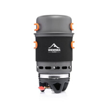 WIDESEA Camping Cooking System with Heat Exchanger Gas Burner Stove Tourist Pot Set Cup Tableware Cookware Tourism Hike
