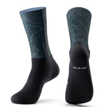 Cycling Compression Socks Non‑Slip Bike Socks Sports Racing Breathable Quick Dry Anti‑Blister Road Running Fitness Cyan