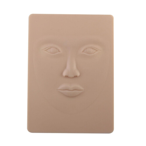 Permanent Makeup Practice Skin 3D Silicone with Lips and Face, Microblading Training for Beginners