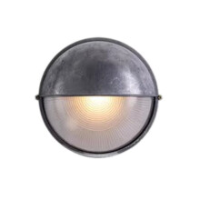 Round Outdoor Retro LED Wall Lamp E27 Waterproof Moisture Industrial Aluminium Glass Sconce Light Garden Porch Light