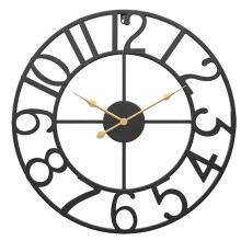 Vintage-Wanduhr Aus Metall im Rustikalen Stil - 40 cm Durchmesser, Geräuschlos, Batteriebetrieben, für das Wohnzimmer