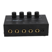 Amplificatore per cuffie stereo professionale a 4 canali, basso rumore, spina UE