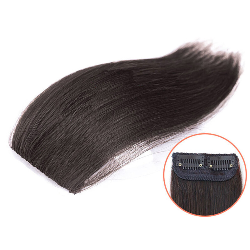 Roc-Electron Unisex Black (Brownish 20Cm) Silky Straight Clip-In Hair Extensions For Wedding