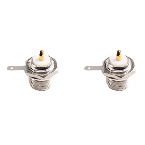 UHF Female SO239 Flange Mount RF Connector Adapter Test Converter Panel Chassis Mount Handle RF Coax Cable 2Pcs 1