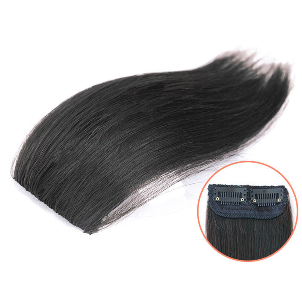 Roc-Electron Unisex Black (Natural 20Cm) Silky Straight Clip-In Hair Extensions For Wedding