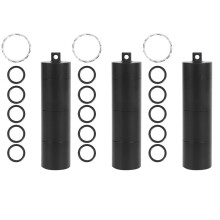 3X Cas Portatifs de Pilule, Boîtes de Pilule en Métal de Poche Keychain pour la Bourse pour Le , Support Imperméable Quotidien de Récipient de