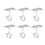 6 Pack No Drill Ceiling Mount Rod Brackets, Heavy Duty Self Adhesive Holders, Adjustable Hooks Hanging Transparent 1