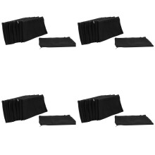 40Pcs Canvas Zipper Pouch Bags Canvas Makeup Bags Pencil Case Blank DIY Bags for Travel DIY School, Black