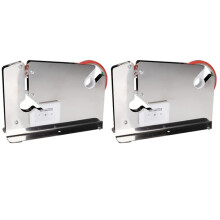 2X Edelstahl Supermarkt Beutel Versiegelungs Maschine Lebensmittel Verpackung Obst Shop Packer Tragbarer Band Schneider Spender