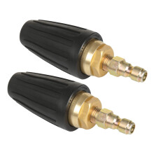 2X Lavadora de Presión Turbo Boquilla para Salida de Alta Presión Herraje Giratorio Orificio 3.0 1/4 Pulgada Chorro Plano Ventilador Tobera de 3000