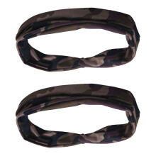 2X Gym Sport Assorbente Sport Sweat Fascia Elastico Sweatband per Uomini E Donne Yoga Fasce per Capelli Sweat Bands-Camouflage