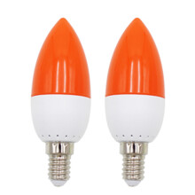 2X E14 LED Couleur Bougie Pointe Ampoule, Couleur Bougie Lumiere,Rouge