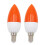 2X E14 LED Color Candle Tip Bulb, Color Candle Light,Red 1