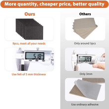 18 Pieces 8 Inch x 6 Inch x 1/5 Inch Furniture Pads Self Adhesive, Cuttable Chair Pads, Anti Scratch Floor