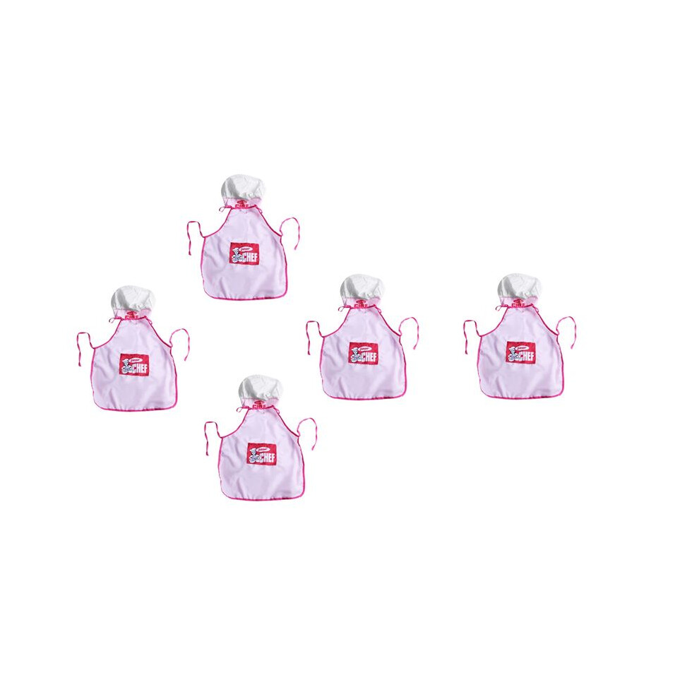 5X Childs Kids Chef Hat Apron Cooking Baking Boy Girl Chefs Junior Gift ()