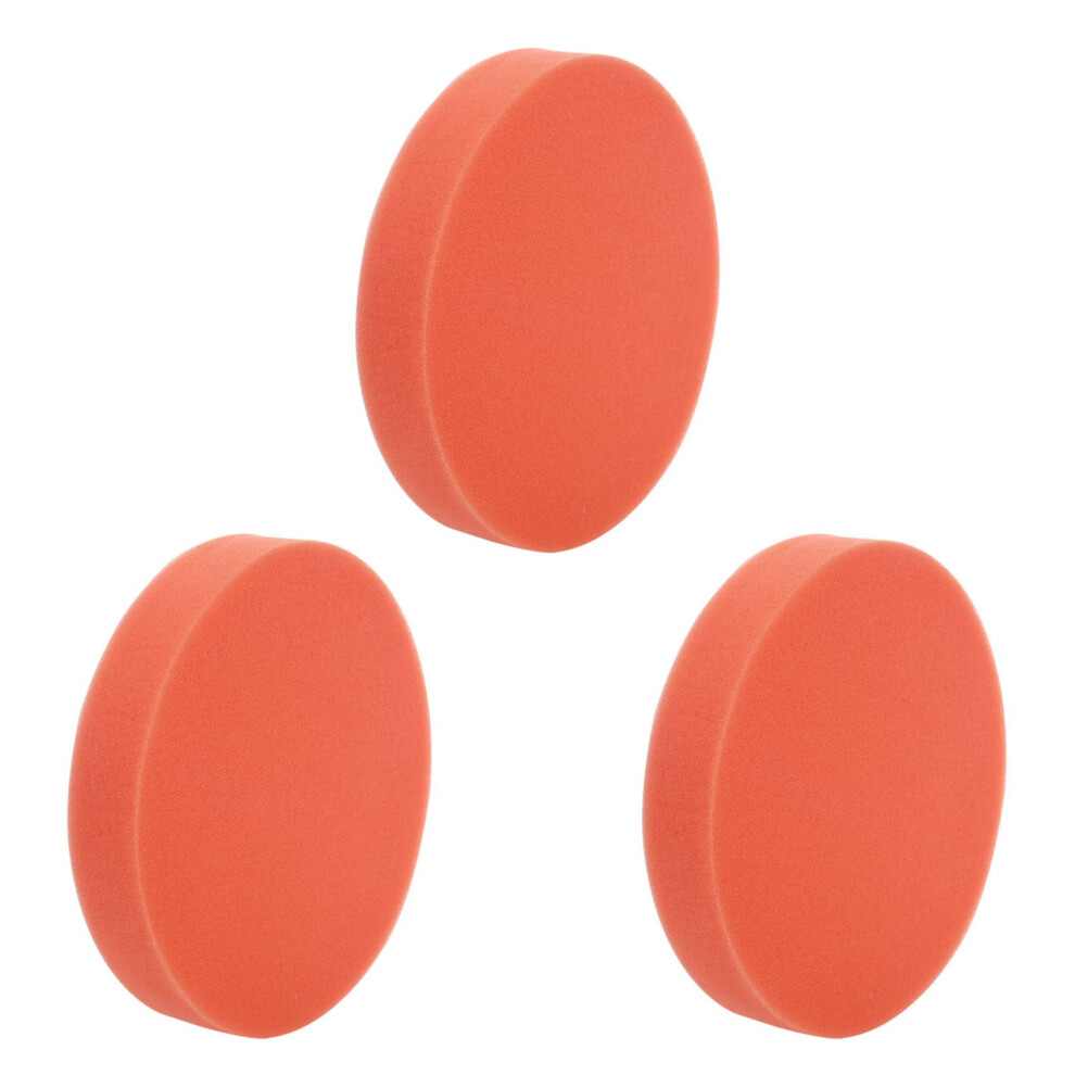 Photos - Grinder / Polisher 3X 6Inch 150mm Soft Flat Sponge Buffer Polishing Pad Kit for Auto Car Polisher Color:Orange