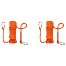 2pcs 10M Rock Climbing Rope Diameter 12 mm Heavy Duty Tree Climbing Rope Fire Escape Safety Rope with 4 Carabiners