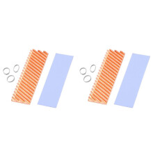 2X M.2 SSD NVMe Kühlkörper M2 2280 Solid State Festplatte Kupfer Kühlkörper Dichtung mit Thermal Silikon Pad PC Zubehör