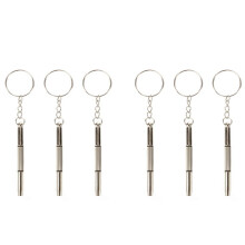 2X Screwdriver 3 in 1 Phillips Flat Nut Hexagonal Hollow Keychain Sunglasses