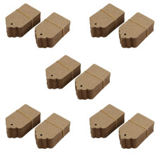 Pack 500 Rustic 40mmx70mm Scalloped Paper Card,Blank Brown Tag,Gift Tag,Luggage Tag,Price Label - Small (500)