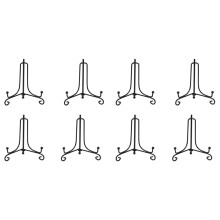 (8 Pack)Iron Display Stand, Black Iron Easel Plate Display Photo Holder Stand, Displays Picture Frames, 4 Inch